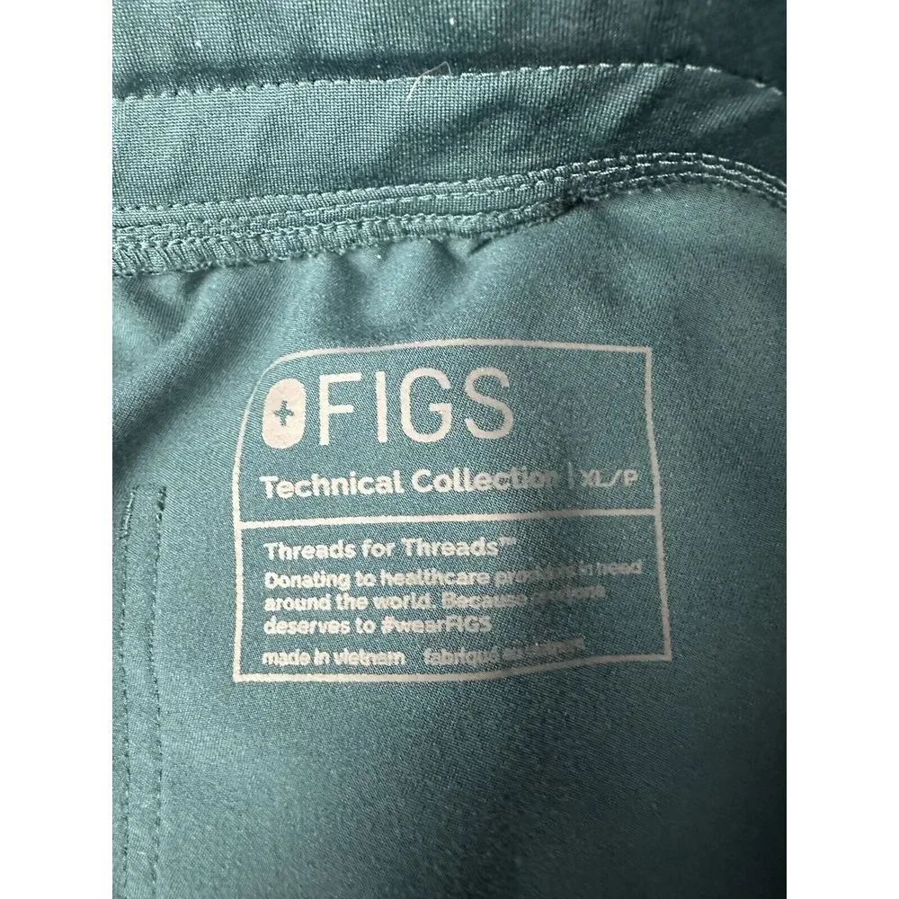 Figs Pants Women XL Green HW Yola‎ Cargo Scrubs W22SW2013P Medical